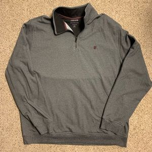 I Zod 1/4 Zip Fleece Pullover Advantage Performance Stretch Mens 2XLT Gray